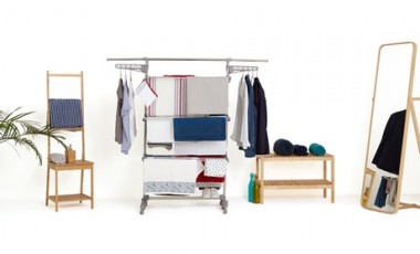 vente privée Étendoir à linge multifonction Extra Kitchen Move avec accessoires: 4 niveaux 30M EXTRA + 30 accessoires