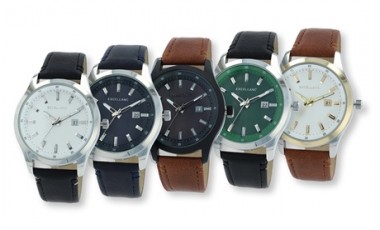 vente privée Montre en similicuir et boucle en ardillon d Excellanc : Marron et noir