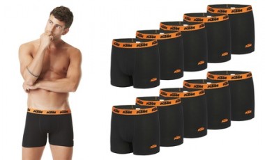 vente privée Boxers en coton KM pour homme : 10 / Noir / S
