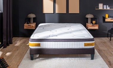 vente privée Matelas Linköping visco-élastique : 90 x 200 cm / Avec sommier / Sans kit de couchage