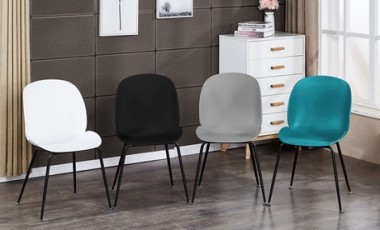 vente privée Chaise design collection Roma assise souple marque Sampur : Blanc / 2