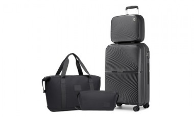 vente privée Set de voyage avec valise et accessoires : Beige et rose