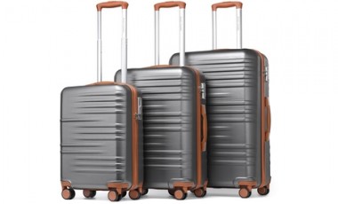 vente privée Valise en polycarbonate et ABS gris et marron : 1 / 35 litres