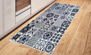 vente privée Tapis effet carreaux de ciment : Rouge / 50 x 80 cm